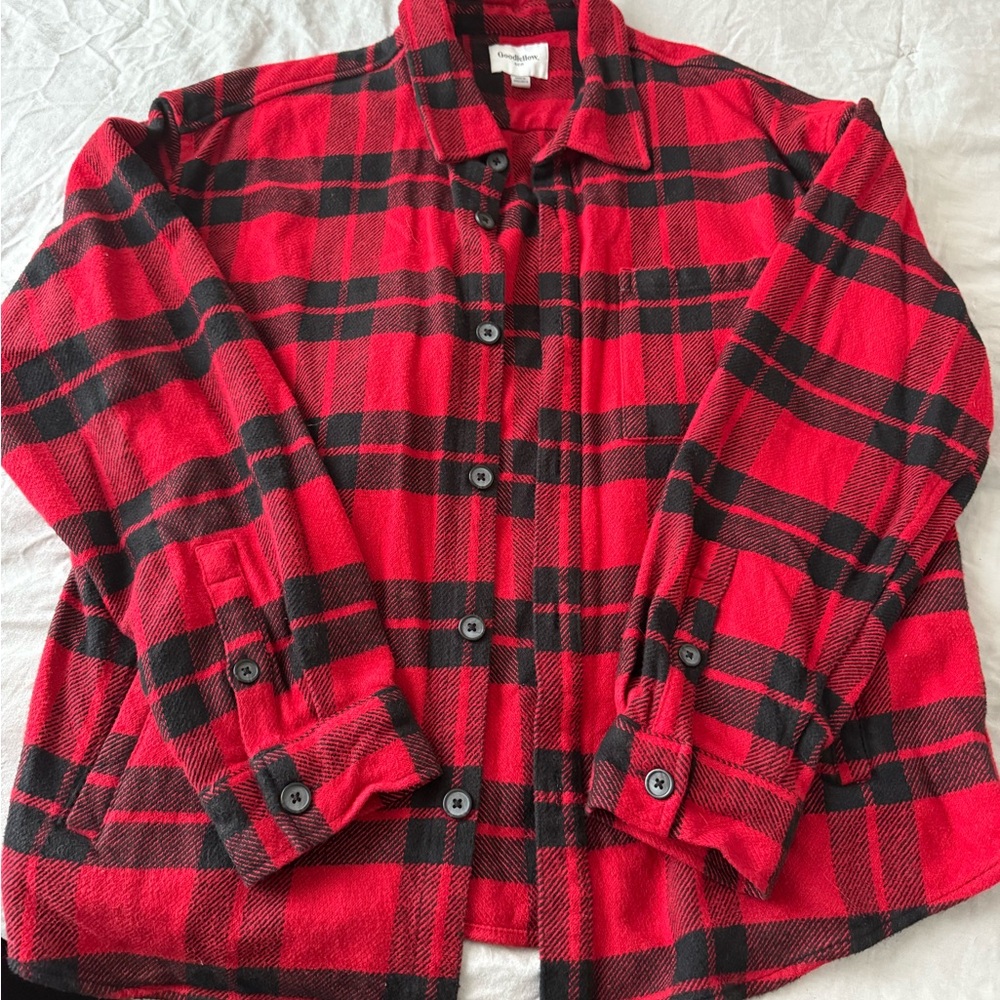 Goodfellow & Co Red and Black Checkered Shirt